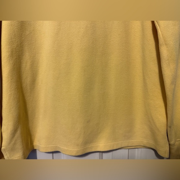 Polo Ralph Lauren Quarter Zip Men’s Size Medium Yellow Blue Pony Knit Cotton - Picture 3 of 7